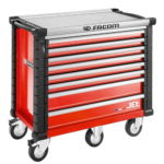 Facom 8 Dr. Roll Cab With Tools, Red Spotlightjet8m