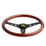 Momo Steering Wheel Indy Heritage - Mahogany Wood/Black Spoke Size 350mm - Image 2