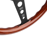 Momo Steering Wheel Indy Heritage - Mahogany Wood/Black Spoke Size 350mm - Image 4