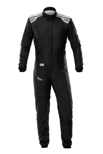 OMP One-S Air Race Suit Black Silver - IA0-1876-A01-171 - Front