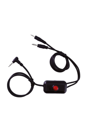 ZeroNoise Custom Radio Cable ADP with PTT Button – UHF/VHF Compatible