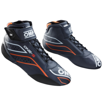 OMPIC0-0822-A03-249 OMP One S Race Boots - Navy Blue Fluro Orange