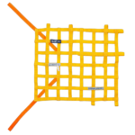 SPA002192FA-G Sparco Fabric Window Net - Yellow