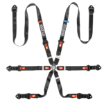 SPABRN0047B0K01 Sparco Pro H-9 Endurance 6 Point Harness - Black