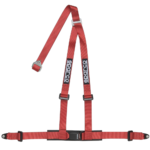 Sparco Club H-3 3 Point Harness-Red