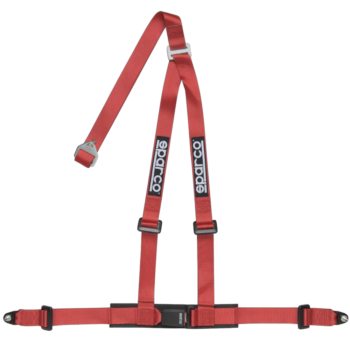 Sparco Club H-3 3 Point Harness-Red
