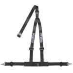 Sparco Club H-3M Dual 3 Point Double Release Harness-Black