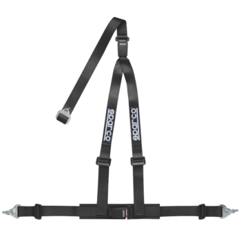 Sparco Club H-3M Dual 3 Point Double Release Harness-Black