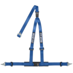 Sparco Club H-3M Dual 3 Point Double Release Harness-Blue