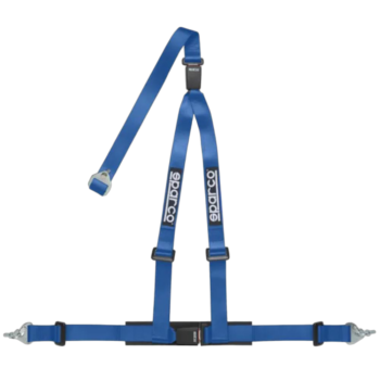 Sparco Club H-3M Dual 3 Point Double Release Harness-Blue