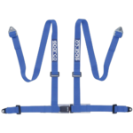 Sparco Club H-4 4 Point Harness - Bolt In-Blue
