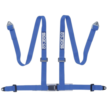 Sparco Club H-4 4 Point Harness - Bolt In-Blue