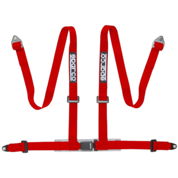 Sparco Club H-4 4 Point Harness - Bolt In-Red