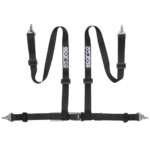 Sparco Club H-4M 4 Point Harness - Clip In-Black
