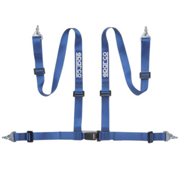 Sparco Club H-4M 4 Point Harness - Clip In-Blue