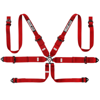 Sparco Competition 6 Points Touring Harness-Red