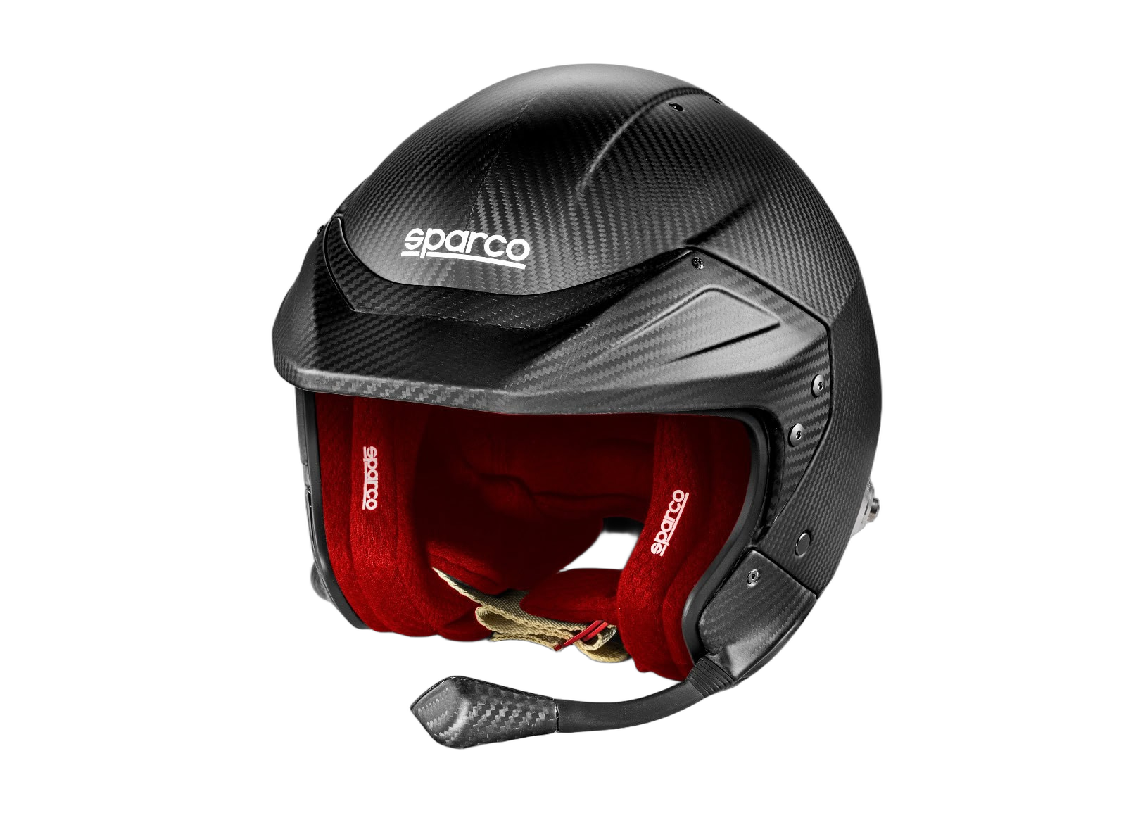 Sparco Flux RJ-i Carbon Helmet Black Red 02 Sparco Flux RJ-i Carbon Helmet - Red Interior