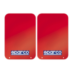 Sparco Mud Flap Pair-Red-SPA03791RS