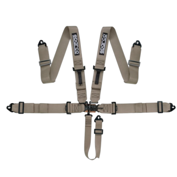 Sparco Sport H-5 SFI 5 Point Latch & Link Off Road Harness-Beige