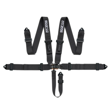 Sparco Sport H-5 SFI 5 Point Latch & Link Off Road Harness-Black