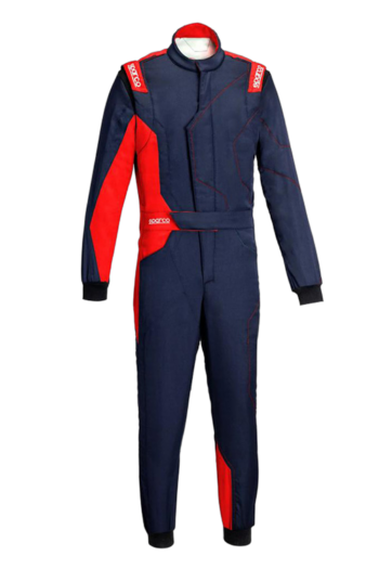 Sparco Sprint Advanced Race Suit-Navy Blue - Red-Front