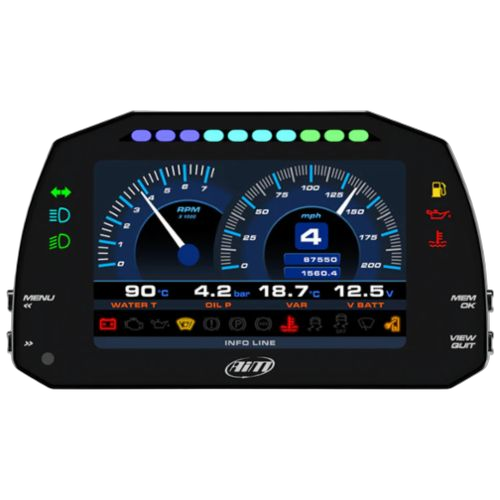AiM MXP 1.3 Strada 6" TFT Dash Display with Race Icons