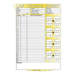 B-G Folding Lap Timing Sheets Pad of 50