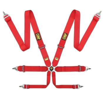 OMP Saloon Safety Harness DA0204E Steel Adjusters - Pull Up