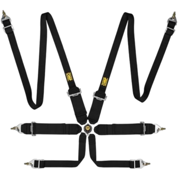 OMP Saloon Safety Harness DA0204EH Steel Adjusters - Pull Up