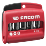 Facom Combined set of 10 bits 1/4 - 25 mm + bit holder - No.1 E.110