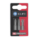 Facom ED10T - Sets of 3 High Perf' bits series 1 for Pozidriv?? screws ED101T.J3