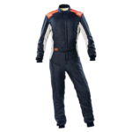 OMP One S Race Suit - Navy Blue / Fluro Orange