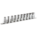 Facom 10-piece 3/8" metric 12-point sockets set on rack J.40E