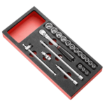 Facom 20-piece 3/8 metric 6-point socket foam module - JL.161 MODM.JL161-36