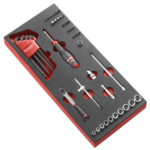 Facom 46-piece 1/4 metric 6-point socket foam module - R.161B MODM.R161-36