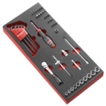 Facom 46-piece 1/4 metric 6-point socket foam module - RL.161 MODM.RL161-36