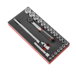 Facom 23-piece 1/2?? metric 6-point socket foam module - SL.171 MODM.S161-36