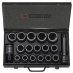 Facom Set of 3/4 impact sockets 19 to 42 mm NK.500E