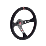 Corsica Dished Steering Wheel Suede 3 Anodized Aluminium