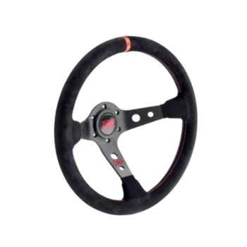 Corsica Dished Steering Wheel Suede 3 Anodized Aluminium