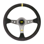 Corsica Dished Steering Wheel Suede 3 Anodized Aluminium - Image 4