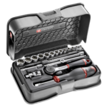 Facom 19-piece 1/4 metric 6-point socket set - R.161B R.161-3P6