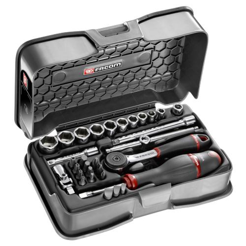 r.161-4p6u Facom 31-piece 1/4 inch 6-point socket and bit set - R.161B R.161-4P6U - Image 1