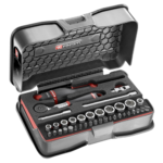 Facom 37-piece 1/4 metric 6-point socket and bit set - Foam tray - R.161B R.161-6M6