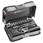 Facom 37-piece set of 1/4 metric 6-point socket and bit set R.161-6P6HX