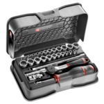 Facom 28-piece 1/4 metric and inch 6-point sockets - R.161B R.420AMU