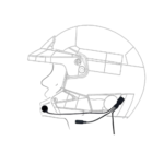 ZeroNoise Radio Helmet Kit Open Face - Microphone Flex Boom - NO Earcups