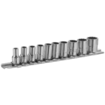 Facom 10-piece 1/4 inch 12-point sockets set on rack RB.40AU
