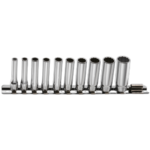 Facom Set of 1/4 long-reach inch 12-point sockets REL.40U