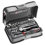 Facom 19-piece 1/4 metric 6-point socket set - RL.161 RL.161-3P6